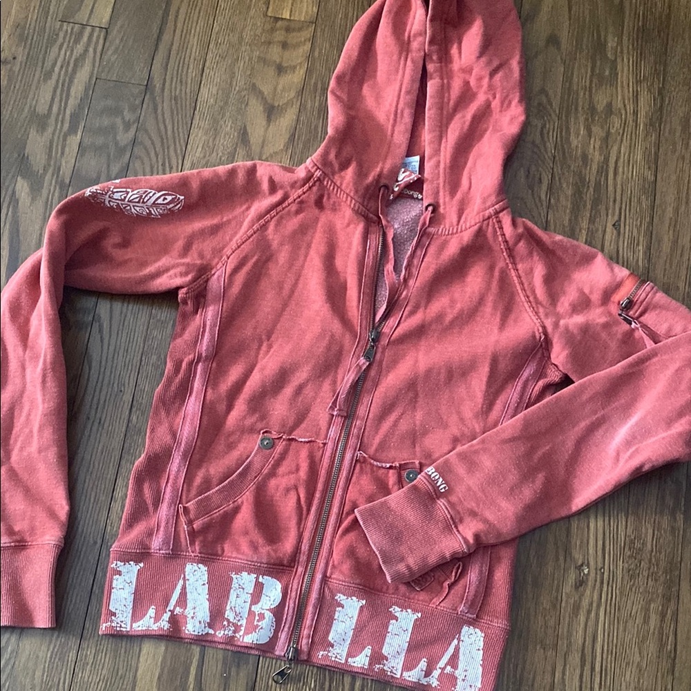 Rust Orange Billabong print hoodie